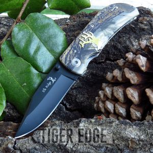 2.5in. Blade Elk Ridge Camo Hunting Folding Pocket Knife