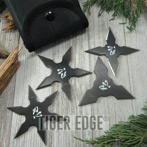 Throwing Star Set Perfect Point Ninja Shuriken 3-Piece Practice Stars Fm-431-4Cs