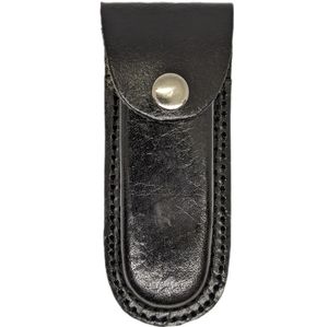 Black Leather Folding Knife Belt Sheath For 4in. Pocket Knife - As-Is