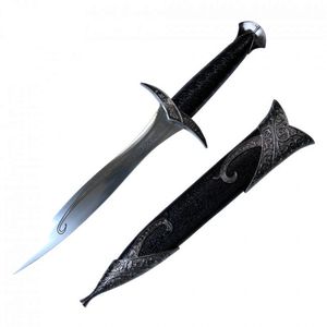 Medieval Dagger 11.25in. Overall Fantasy Elven Knife Costume Prop + Scabbard