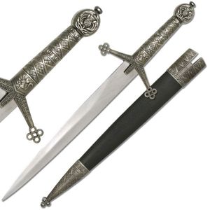 15.5in. Medieval Claymore Dagger w/ Scabbard