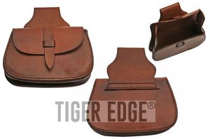 Medieval Belt Bag | Brown Real Leather Day Sporran Pouch