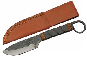 Fixed-Blade Knife | Natural Finish Stainless Steel Blade 9in Overall Full Tang