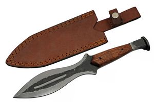 Fixed-Blade Knife | Dagger Natural Stainless Steel Finish 13in Overall