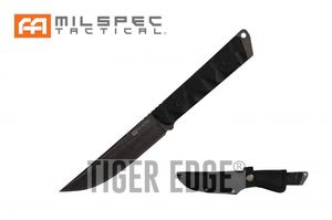 Tactical Knife Milspec 5in. Stone Gray Blade Military Combat Heavy Duty + Sheath