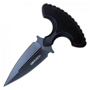 Push Dagger | Wartech Black Double Edge Blade Punch Knife + Sheath