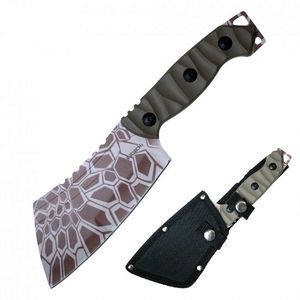 Tactical Knife Wartech 9.5in. Overall Full Tang Tan Military Combat Cleaver