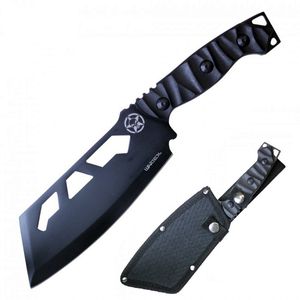 Tactical Knife Wartech 10.5in. Overall Black Full Tang Military Combat Cleaver
