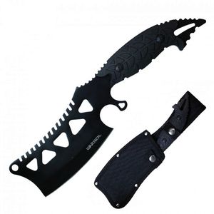 Tactical Knife Wartech 11in. Overall Black Full Tang Military Combat Cleaver