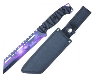 Tactical Knife 11in Overall Full Tang Galactic Tanto Cleaver Combat Blade, Sheath