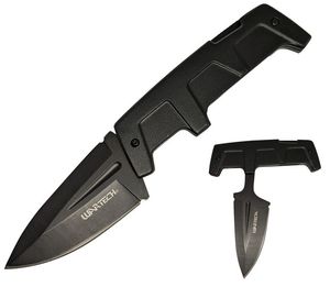Push Dagger/Tactical Knife Wartech Convertible Combat Fighter + Sheath - Black