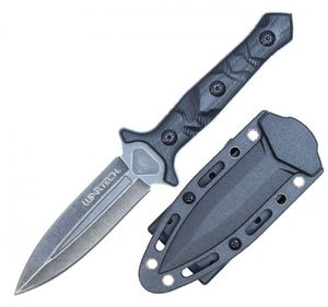 Tactical Knife Wartech 4in. Double Edge Blade Dagger Combat Knife + Slim Sheath