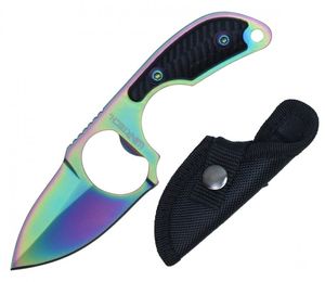 Tactical Knife Wartech 4.75in. Overall Full Tang Rainbow Bottle Opener + Sheath
