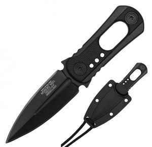 Neck Knife | Wartech Double Edge Dagger Tactical 2.25in. Blade Full Tang - Black