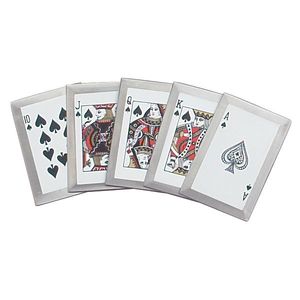 Casino Royal Flush Throwing Card Set Ace Queen King Jack Knife Throwers