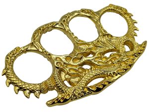 Paperweight | Metal Knuckle Duster Gold Fire Dragon