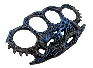 Paperweight | Metal Knuckle Duster Blue Fire Dragon