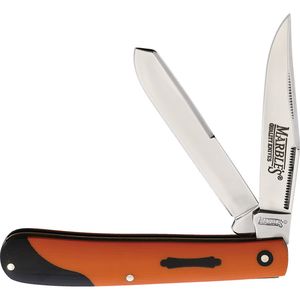 Folding Knife | Marbles Classic Trapper 2 Blade Mirror Finish Orange G10 Handle
