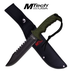 Mtech Fixed-Blade Army Green Tactical Combat Duty Survival Knife With Sheath