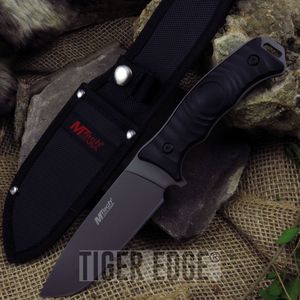 Fixed-Blade Tactical Knife | Mtech Black Full Tang Combat Blade Survival Hunting