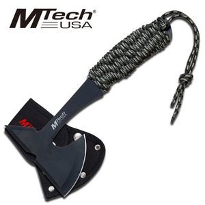 9in. Mtech Full Tang Cord-Wrapped Throwing Tomahawk Axe w/ Sheath