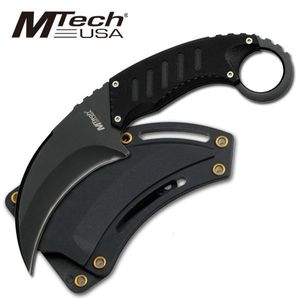Mtech Black Karambit Neck Knife Combat Fixed Blade Martial Arts Style