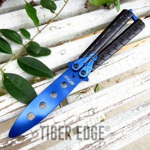 NEW! Mtech Black/Blue Practice Butterfly Balisong Knife - NO BLADE