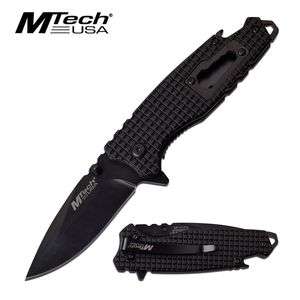 Spring-Assist Folding Knife | Mtech Black 2.75in Blade Tactical EDC Multi-Tool