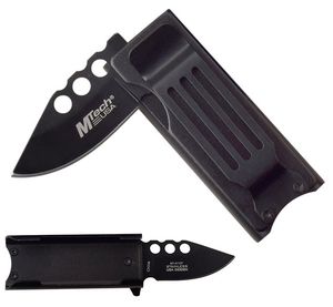 Spring-Assist Folding Knife Cigarette Lighter Case | Black Blade, Black Aluminum