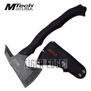 Hatchet | Throwing Tomahawk Hand Axe Black Handle Gray Stone Blade Full Tang