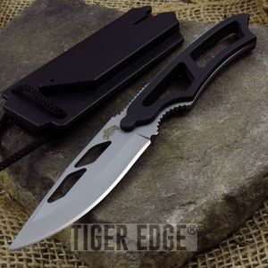 6.75in. Full Tang Survival Tactical Neck Knife w/ Hard Sheath And Whistle