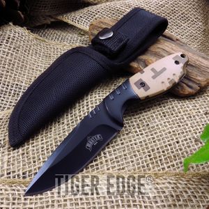 Classic Desert Digital Camo Brown Knife Hunting Survival Camping Blade