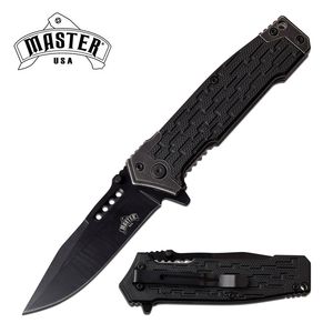 Spring-Assist Folding Knife Black Classic Tactical EDC 3.5In Stainless Blade