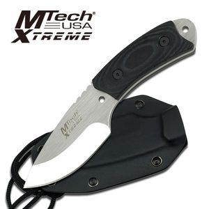 Fixed-Blade Tactical Neck Knife Mtech Heavy Duty Full Tang Hunter Blade Micarta