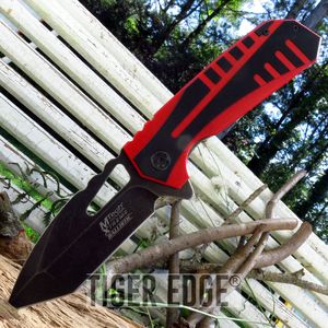 Mtech Tactical Spring-Assist Folding Knife Black/Red Tanto Everyday Carry