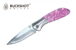 Spring-Assist Folding Pocket Knife Buckshot 3.5