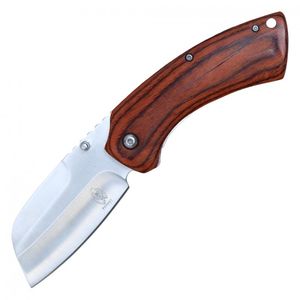 Spring-Assist Folding Knife | Stonewash Brown Wood Claw Hunting EDC PBK233WD