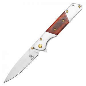 NEW Pocket Knife Buckshot Spring-Assist Folding Blade 3.5in Blade - Wood