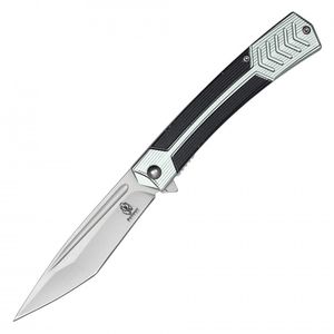Pocket Knife Buckshot Spring-Assist Folding Tanto Blade Black Silver
