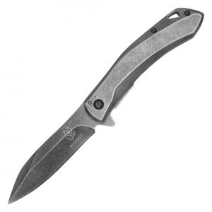NEW Pocket Knife Buckshot Spring-Assist Folding 3.25in Blade Steel - Stonewash