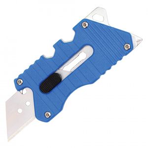 Wartech Box Cutter Slim Multi-Tool Sk5 Blade Razor Pocket Knife 3in. - Blue