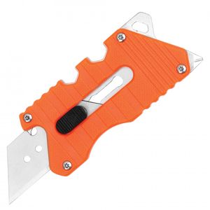 Wartech Box Cutter Slim Multi-Tool Sk5 Blade Razor Pocket Knife 3in. - Orange