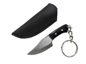 Fixed Blade Hunting Knife Mini Key Chain Knife Black Handle Gift EDC Pk-121-48