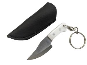Fixed Blade Hunting Knife | Mini Key Chain Knife White Handle Gift EDC PK-121-48