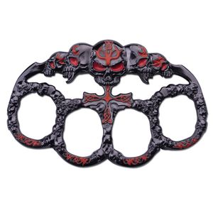 Paperweight | Skull Red Dark Silver Paperweight Goth Punk Biker