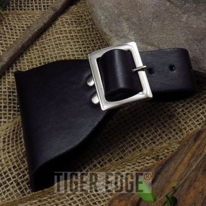 Universal Black Leather Sword Frog Blade Holder Medieval Single Buckle