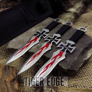 7in. Perfect Point 3-Pc. Flaming Chopper Throwing Knife Set