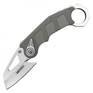 Pocket Knife Wartech Spring-Assist Folding Gut Hook Wharncliffe 3in. Blade Tan