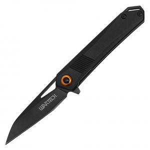 Spring-Assist Folding Knife Wartech 3in. Wharncliffe Blade EDC Tactical - Black
