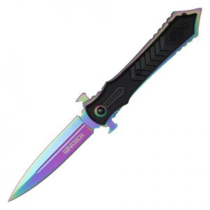 Pocket Knife Wartech Dagger Spring-Assist Folding Stiletto Blade Black RB